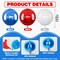 6Pcs Red Blue White Round Foil Balloons,Giant 4D Round Ball Balloons,22 Inch Metallic Black Gold Balloon for Independence Day Patriotic Party Memorial Day Birthday Decorations